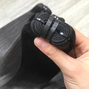 Extensiones de cabello virgen de lujo vietnamita Jet Black, cabello chino recto de hueso sedoso para pelucas delanteras de encaje para mujeres - Product Image 4