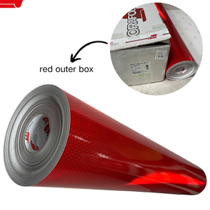 Rouleau de film de sécurité hexagonal rouge, auto-adhésif, bâche réfléchissante, imperméable, résistant aux déchirures, matériau de couverture en PVC enduit - Product Image 3