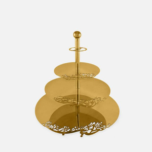 Elegante Juego de Cubiertas para Pastel con Diseño de Medio Círculo y Borde de Cuerda, Reutilizables, 3 Piezas, Diseño Estampado, para Protección de Alimentos, de la India - Product Image 3