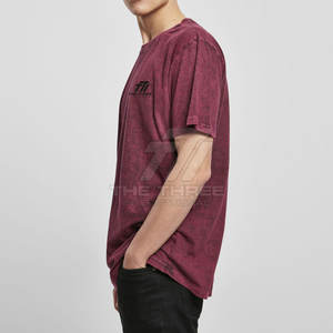 Servicio OEM, Camiseta de Corte Holgado con Lavado Ácido, Personalizada e Impresa para Hombre, 100% Algodón, Precio Bajo al por Mayor, Camisetas con Lavado Ácido para Hombre - Product Image 4