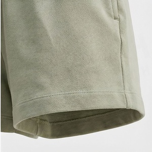 Conjunto de 2 Piezas para Mujer, Sudadera y Pantalones Cortos de Punto, Color Sólido, Cuello Redondo, Manga Larga, Corte Holgado, Estilo Casual, Largo por Encima de la Rodilla - Product Image 6