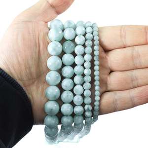 Cuentas Sueltas Redondas de Angelita Azul Natural, Exclusivas y Modernas para la Creación de Joyas, Pulseras, Collares, Accesorios DIY - Product Image 3