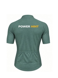 Maillot de cyclisme respirant à manches courtes vert olive uni pour hommes, idéal pour le sport et la course à vélo – Vente en gros - Product Image 5