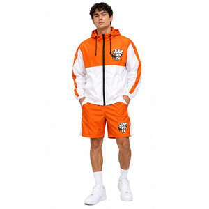 Ensemble short et veste coupe-vent pour homme, respirant, séchage rapide, léger, coupe-vent, fermeture éclair, tenue de plein air en deux pièces - Product Image 3