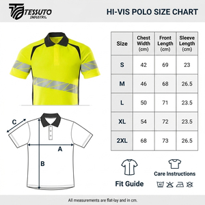 Chemises polo de travail réfléchissantes de sécurité unisexes en polyester fluorescent à logo personnalisé, légères, respirantes, certifiées CE, en gros - Product Image 2
