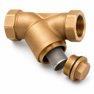 Filtro Tipo Y de Bronce, Patrón Estándar, Rosca Hembra BSP, Acero Inoxidable SS304, Pantalla No Magnética, 300 PSIG - Product Image 1