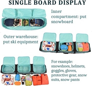 กระเป๋าใส่สกีพร้อมแผ่นรองคุณภาพระดับพรีเมียมกระเป๋าสำหรับเล่นสกีแบบพกพากันน้ำได้สำหรับเล่นสเก็ตน้ำแข็งบอร์ดหิมะรองเท้าสกี - Product Image 3