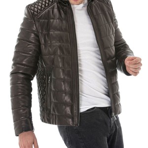 Nouvel arrivage de vestes en cuir à col montant pour hommes de qualité supérieure 100% matériau en toile respirante - Product Image 2
