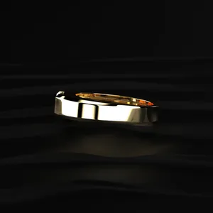 <b>Emerald</b> Cut Diamond <b>Ring</b> for <b>Men</b> in Gold 14K Lab Grown Yellow Diamond Band Solitaire Diamond <b>Ring</b> From Indian Supplier - Product Image 4