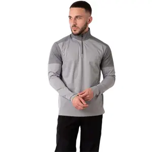 Oem Custom Quick Dry Gym 1/4 Quarter Zip Top Fitness T-Shirts Golf Shirts Sportkleding Lange Mouwen Heren Jogging Shirt Voor Heren