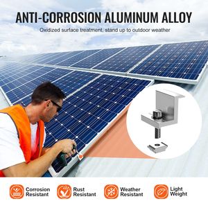 Aluminum 6005-T5 <b>Solar</b> <b>Panel</b> Mounting Brackets 10 X 4 <b>Mini</b> Rails Mount Kit with 4 End & 6 Mild Clamps - Product Image 3