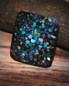 Ópalo Doblete Cabujón Baguette Suelto – Piedra de Ópalo Rectangular de Fondo Plano para Fabricación de Joyas - Product Image 2