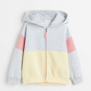 Vente en gros de nouveaux vêtements pour enfants en tissu polaire, sweats à capuche personnalisés à manches longues pour garçons, pulls pour enfants, sweats à capuche avec empiècements contrastés - Product Image 1