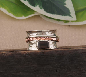 Bague de luxe en argent sterling 925 avec pierre précieuse fumée classique pour femme, idéale pour fiançailles, mariage, fête, vente en gros - Product Image 2