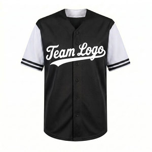 Maillot de baseball sportif pour hommes grande taille, personnalisé avec logo, imprimé par transfert thermique, vente en gros, pour matchs d'équipe - Product Image 3