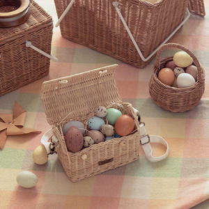 Producto más vendido - Bolso de hombro de ratán para niños - Bolsa de almacenamiento de juguetes con forma de casa, bolsa de viaje - Product Image 5