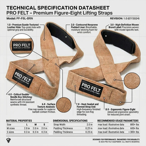 Sangles de levage en cuir suédé de qualité supérieure avec logo personnalisé, sangles de poignet robustes pour la musculation et le powerlifting - Product Image 2