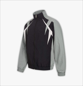 Ensemble de survêtement pour homme de haute qualité, couleur contrastée, col montant, veste zippée, pantalon, style sportif, vêtements d'automne, polyester tricoté - Product Image 4