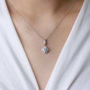 Collar con Colgante de Trébol de Plata 925 con Diamante Moissanite VVS1 GRA de <span class=keywords><strong>2</strong></span> Quilates de Lujo, Joyería de Moda, Joyería <span class=keywords><strong>Destiny</strong></span> - Product Image 5