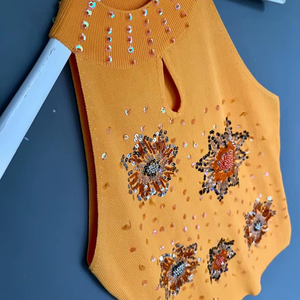 Bling Rhinestone Fringe Trim Costume Trimming Crafts Handmade Colorful Beaded Tassel for Fringe <b>Skirts</b> Women - Product Image 1