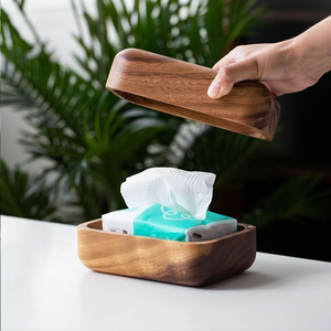 Caja de pañuelos de madera multifuncional hecha a mano, diseño floral cortado con láser personalizado, estilo clásico, ecológica, para sala de estar - Product Image 6