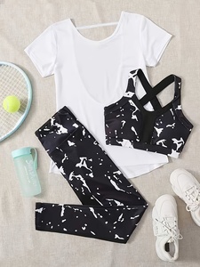 Wholesale supplier OEM ODM Yoga set Fast Shipping 3 Piece Women Yoga Gym Set Activewear with Custom Logo - Product Image 4