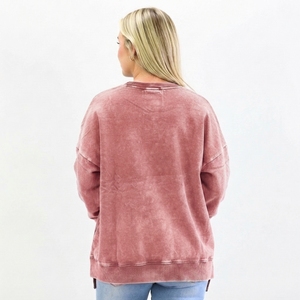 Sweat-shirt délavé à l'acide pour femme, style vintage, le plus vendu, vêtement décontracté avec logo personnalisé, services de fabrication OEM - Product Image 6