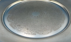 Prix de gros pour des plaques rondes décoratives en aluminium, fabriquées à la main, en métal argenté nickelé, produit phare de l'usine, vente en gros - Product Image 2