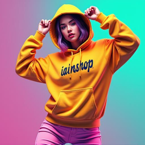 Ensemble sweat-shirt et sweat à capuche pour homme en coton 100% tricoté, écologique, à séchage rapide, avec logo sur le devant - Product Image 1