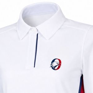 Maillot de rugby blanc à manches longues et fermeture éclair pour femme – Tenue de sport athlétique, uniforme d'équipe, vêtement d'entraînement, équipement de jeu en extérieur, performance - Product Image 3