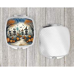 Spooky Halloween Pliant De Poche Compact Maquillage Miroir Calacas Squelettes Décoratif Voyage Miroir Femmes Filles Poche Cadeaux - Product Image 4