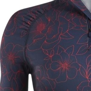 Navy Blue Sublimation Quarter Zip Long Sleeve Shirt Women's Golf Pullover Printed <b>Athletic</b> Top Outdoor Sportswear Casual - Product Image 3