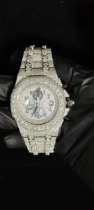 Customizable Moissanite Diamond Analog <b>Wrist</b> <b>Watch</b> Iced out with VVS Clarity Quartz Movement Glass Dial Window-for Business Gift - Product Image 4