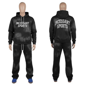 2026 OEM Personalizado Chándal de Algodón para Hombre, Estilo Jogger Acampanado, con Estampado Puff, Lavado Ácido Vintage, Holgado y Oversize, Ropa de Moda - Product Image 1