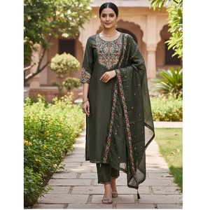 Stylish and Premium Cotton Silk Mehndi <b>Kurti</b> for Office and Regular Wear at Wholesale Price Casual Dresses <b>Kurti</b> - Product Image 1