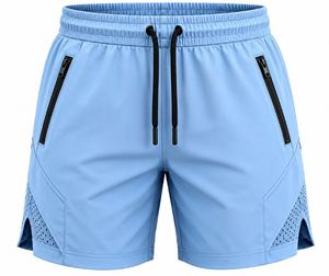 Premium Quality Men's 100% Cotton <b>Gym</b> & Running <b>Shorts</b>-Lightweight Breathable Quick Dry with Front Logo - Product Image 2