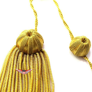 En gros, pompon de remise de diplôme doré de qualité supérieure pour les titres universitaires, cordon de remise de diplôme métallique - Product Image 2