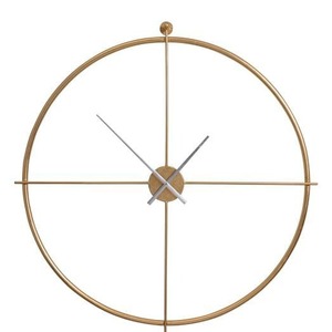 Horloge murale rectangulaire en métal au design moderne, mouvement mécanique, sonnerie silencieuse toutes heures, affichage à aiguilles, finition dégradé vert - Product Image 2