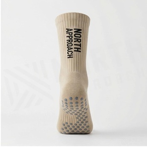 Crew <b>Socks</b> Solid Color Beige Breathable Knitted Cotton Adults Daily Casual Spring Season - Product Image 2