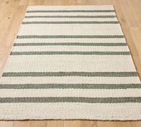 Tapis rayé fait main en jute 100% naturel, écologique, tissage plat, style bohème, tapis de designer, taille personnalisée