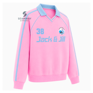 เสื้อสเวตเชิ้ตวาร์ซิตี้รักบี้สำหรับผู้หญิง แบรนด์แจ็คแอนด์จิล ออฟ อเมริกา คอปกโปโล แขนยาว ปักลาย สวมใส่สบายๆ สไตล์วิทยาลัย - Product Image 2