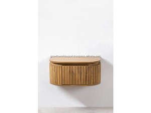 Mesa de Noche Flotante de Madera de Mango |   Estante de Madera para Colgar en la Pared Junto a la Cama |   Mesita de noche moderna para dormitorio, modelo 2026 - Product Image 5