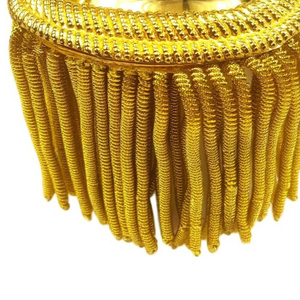 Grandes epaulettes de hombro con bordado a mano de hilo dorado y placas francesas - Product Image 5