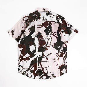 2023 Latest Design Factory Wholesale Price Hawaiian Spandex/Polyester <b>Short</b> <b>Sleeve</b> <b>Button</b>-<b>up</b> Eco-Friendly Breathable Shirts Men - Product Image 2