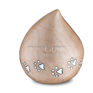 Luxury Metal Drop Pet <b>Urn</b> Cremation Keepsake Box Indian Handcrafted for <b>Cat</b> Ashes Home Display Export Quality - Product Image 2