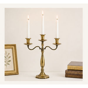 Candelabro de metal dorado de lujo al por mayor, de 3 brazos, centro de mesa para decoración de mesas de bodas, eventos, hoteles y fiestas. - Product Image 2