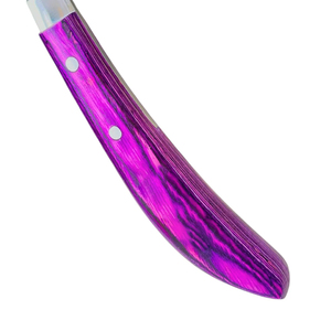 Couteau professionnel de haute qualité en acier inoxydable pour le soin des sabots, manche en bois violet, pour chevaux, chèvres, moutons - Outil manuel pour ferrailleurs 1 - Product Image 4