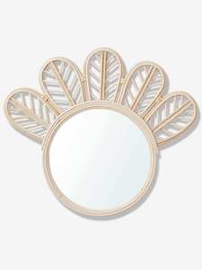 Bohemian Natural Rattan Decorate Kid <b>Flower</b> Wall <b>Mirror</b> Hand Braided Nursery Room Storage Accessories Art - Product Image 4
