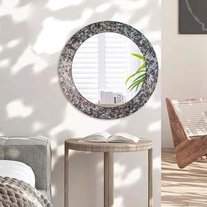 Espejo de Pared Decorativo de Mosaico de Vidrio, Adorno Artístico Hecho a Mano para Sala de Estar y Dormitorio - Product Image 5