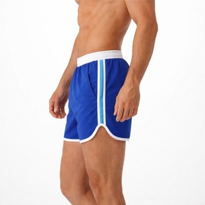 Shorts de sport pour hommes, séchage rapide, légers, pour la course à pied et l'entraînement, avec bande latérale contrastée, taille élastique - Product Image 3